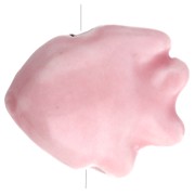 Perla pesce in ceramica 17x20 mm - Rosa chiaro x1