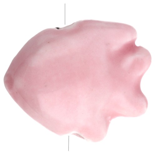 Perla pesce in ceramica 17x20 mm - Rosa chiaro x1