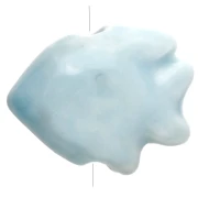 Perlina pesce in ceramica 17x20 mm - Azzurro x1