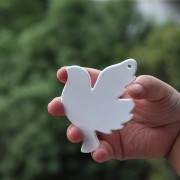 Stampo in silicone per realizzare un pendente a forma di colomba 10x7,5 cm - Trasparente x1