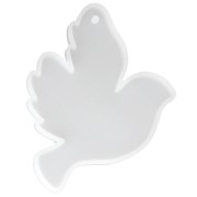 Stampo in silicone per realizzare un pendente a forma di colomba 10x7,5 cm - Trasparente x1