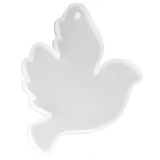 Stampo in silicone per realizzare un pendente a forma di colomba 10x7,5 cm - Trasparente x1