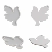 Stampo in silicone per realizzare un pendente a forma di colomba 10x7,5 cm - Trasparente x1