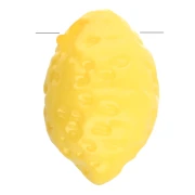 Perlina limone acrilica opaca 13x9 mm - Giallo x10