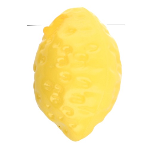 Perlina limone acrilica opaca 13x9 mm - Giallo x10