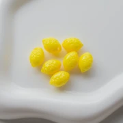 Perlina limone acrilica opaca 13x9 mm - Giallo x10