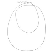 Collana lunga in serpentino da 1,45 mm - Argento x76cm