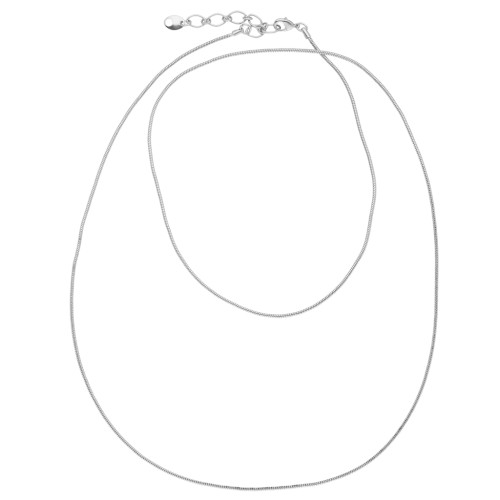 Collana lunga in serpentino da 1,45 mm - Argento x76cm