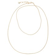 Collana lunga in serpentino da 1,45 mm - Dorato con oro fino x76cm