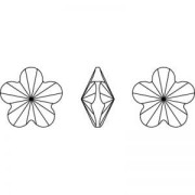 Cabochon Fleur Swarovski 4744 10 mm Light Rose x1