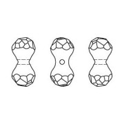 Perlina modulare Swarovski 5150 11x6 mm Diamante nero x1