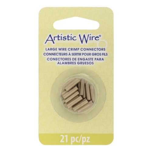 Tubi di collegamento di diverse dimensioni (12, 14 e 16 gauge) da crimpare per cavi - Ottone x21