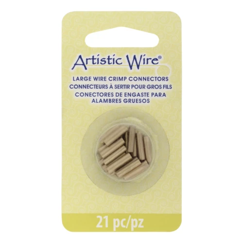 Tubi di collegamento di diverse dimensioni (12, 14 e 16 gauge) da crimpare per cavi - Ottone x21