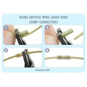 Tubi di collegamento di diverse dimensioni (12, 14 e 16 gauge) da crimpare per cavi - Ottone x21