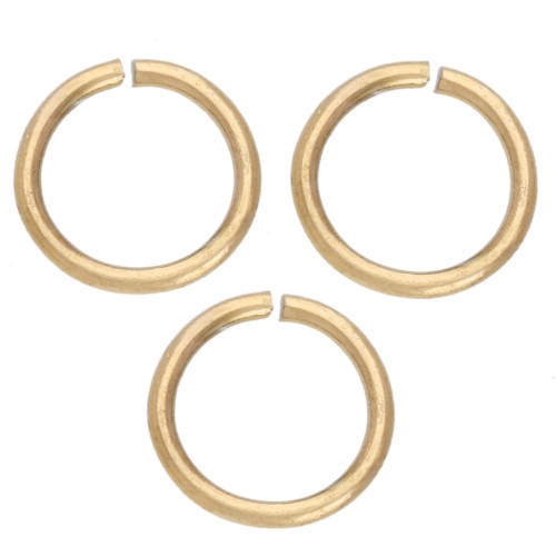 Anelli aperti 5x0,6 mm - Acciaio inossidabile 316L Dorato x100