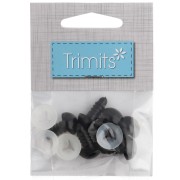 Occhi di sicurezza in plastica - per peluche e amigurumi - 12 mm - Nero x3 paia