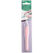 Uncinetto Clover Amour n. 4 in acciaio da 1,25 mm con manico rosa pastello x1