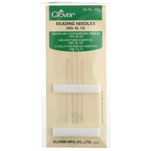 Aghi per perline n. 10 e n. 13 Clover - Acciaio x4