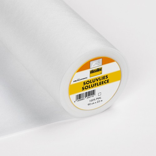 Vlieseline, supporto idrosolubile da cucire per ricamo, 38 g/m², 90 cm x 10 cm