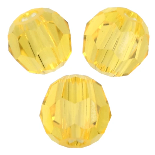 Perla rotonda PureCrystal 5000 da 3 mm - Citrino x20