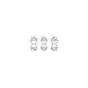 Perla modulare PureCrystal 5150 11x6 mm - Jet Hematite x1