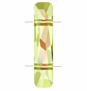 Perla a 2 fori - Column bead PureCrystal 5535 23,5x5 mm Crystal Luminous Green x1