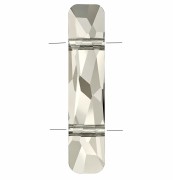Perla a 2 fori - Column bead PureCrystal 5535 23,5x5 mm - Crystal Silver Shade x1