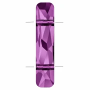 Perla a 2 fori - Column bead PureCrystal 5535 23,5x5 mm - Ametista x1