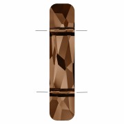 Perla a 2 fori - Column bead PureCrystal 5535 23,5x5 mm - Topazio fumé x1