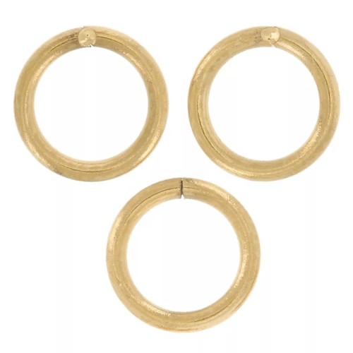 Anelli chiusi 5x0,7 mm - Acciaio inossidabile 316L Dorato x100
