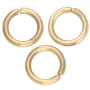 Anelli aperti 6x1 mm - Acciaio inossidabile 316L Dorato x10