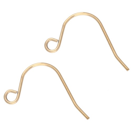 Orecchini a gancio da 13 mm - Acciaio inossidabile 316L Dorato x2