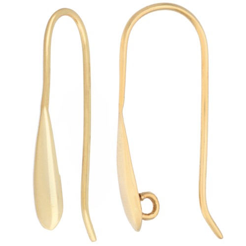 Orecchini a gancio di design da 25 mm - Placcati oro da 3 micron x2