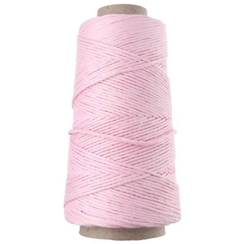 Gomitolo di cordoncino in cotone macramè Organic Cotton Detox XL pettinato - Baby Pink x 200 m