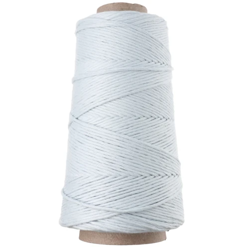 Gomitolo di filo di cotone per macramè Organic Cotton Détox XL pettinato - Celeste x200m