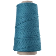 Gomitolo di filo di cotone per macramè Organic Cotton Detox XL pettinato - Blu x 200 m