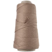 Gomitolo di filo di cotone per macramè Organic Cotton Detox XL pettinato - Mocca x200 m