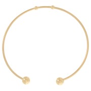 Bracciale con perline da 63 mm - Acciaio inossidabile 304 Gold x1