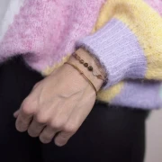 Bracciale con perline da 63 mm - Acciaio inossidabile 304 Gold x1