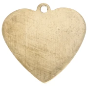 Ciondolo a forma di cuore ImpressArt 16x16,5 mm - Ottone x1