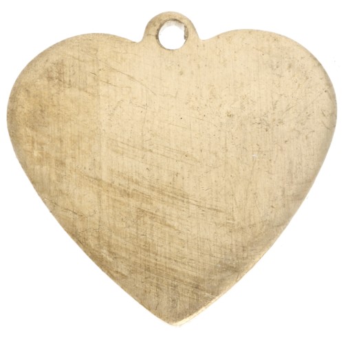 Ciondolo a forma di cuore ImpressArt 16x16,5 mm - Ottone x1