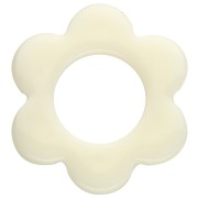 Ciondolo a fiore in acrilico da 14 mm - Bianco sporco x1
