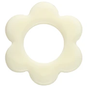 Ciondolo a fiore in acrilico da 14 mm - Bianco sporco x1