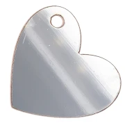 Ciondolo a cuore 39x45mm in plexiglass effetto specchio - Partenaire Particulier - Marrone