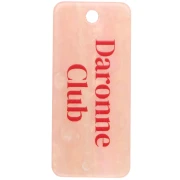 Pendente rettangolare 55x25 mm in acetato - Daronne Club - Salmone perlato x1