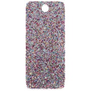 Pendente rettangolare 55x25mm in acrilico - Les copines d'abord - Glitter multicolore
