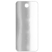 Ciondolo rettangolare 55x25 mm in plexiglass - effetto specchio - Papy cool - Argento x1