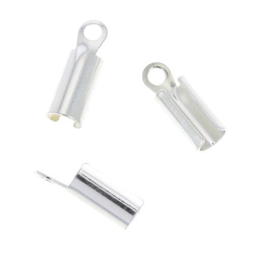 Chiudicordoncino tondo mm. 3 Placcatura argento fino x10