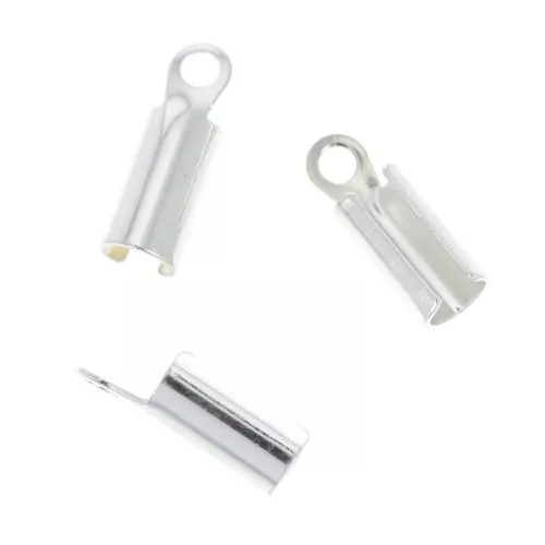 Chiudicordoncino tondo mm. 3 Placcatura argento fino x10