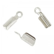 Chiudicordoncino tondo mm. 2 argentato x15